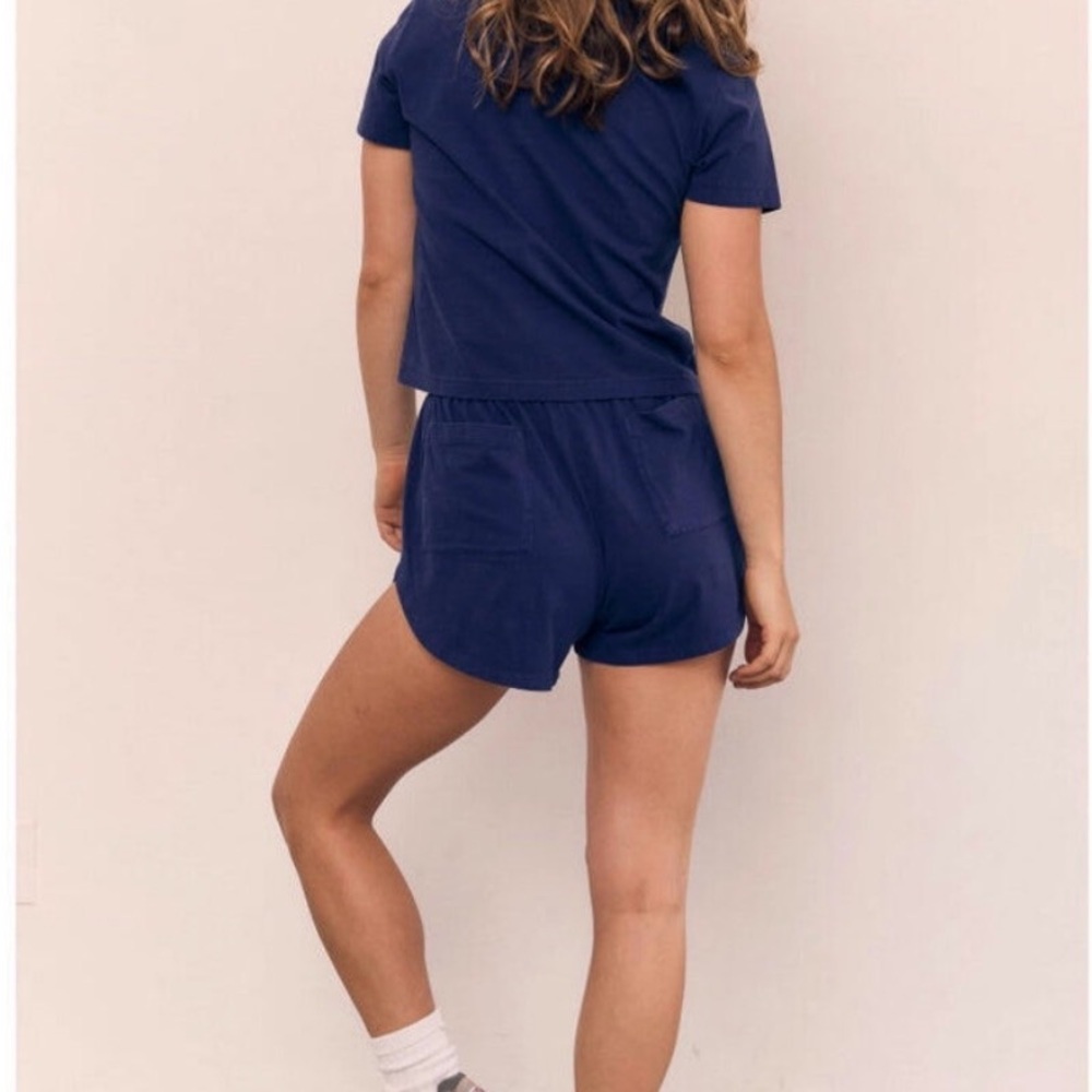 The Blank Lab Cropped Tee - Navy M - Picture 3 of 6